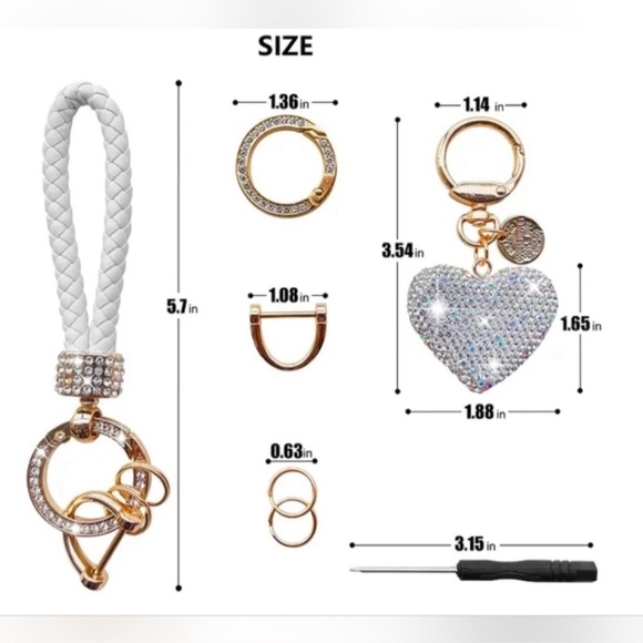 Elegant White and Gold Key Holder NWT - Picture 2 of 2